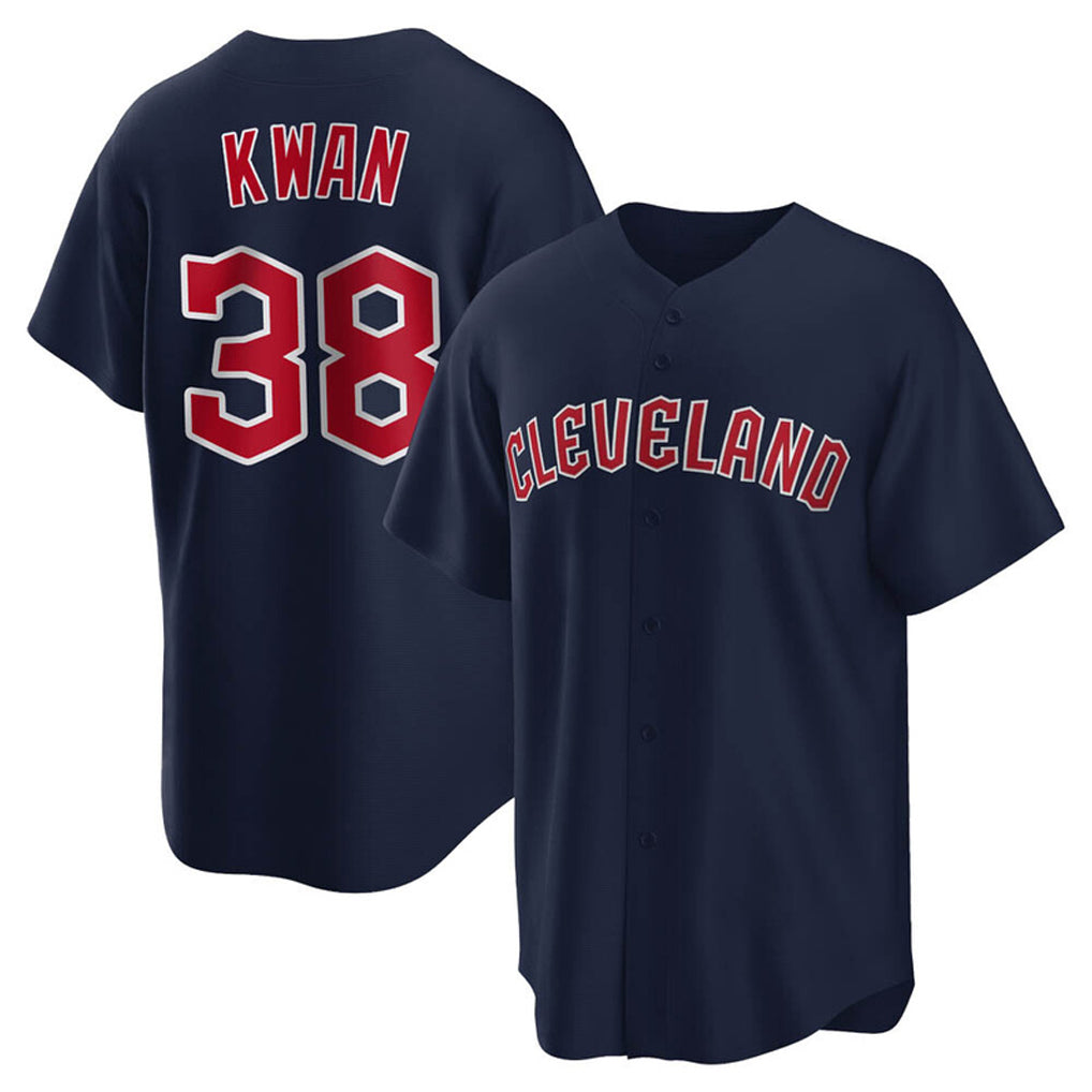 Fenge C.Guardians #38 Steven Kwan Player Navy Game Home Stitched Jerseys