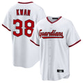 Fenge C.Guardians #38 Steven Kwan Player White Game Home Stitched Jerseys