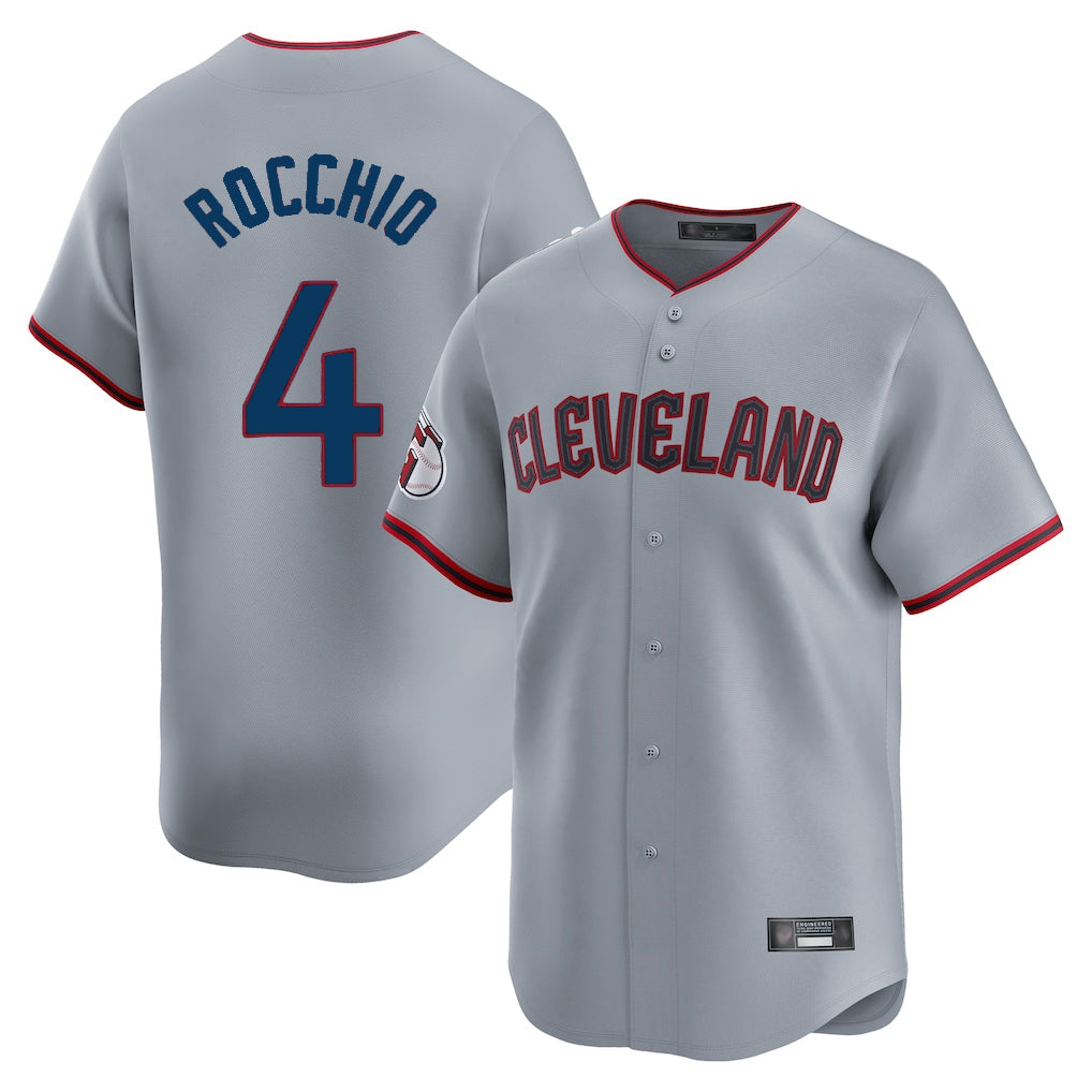 Fenge C.Guardians #4 Brayan Rocchio Player Gray Road Limited Home Game Stitched Jerseys