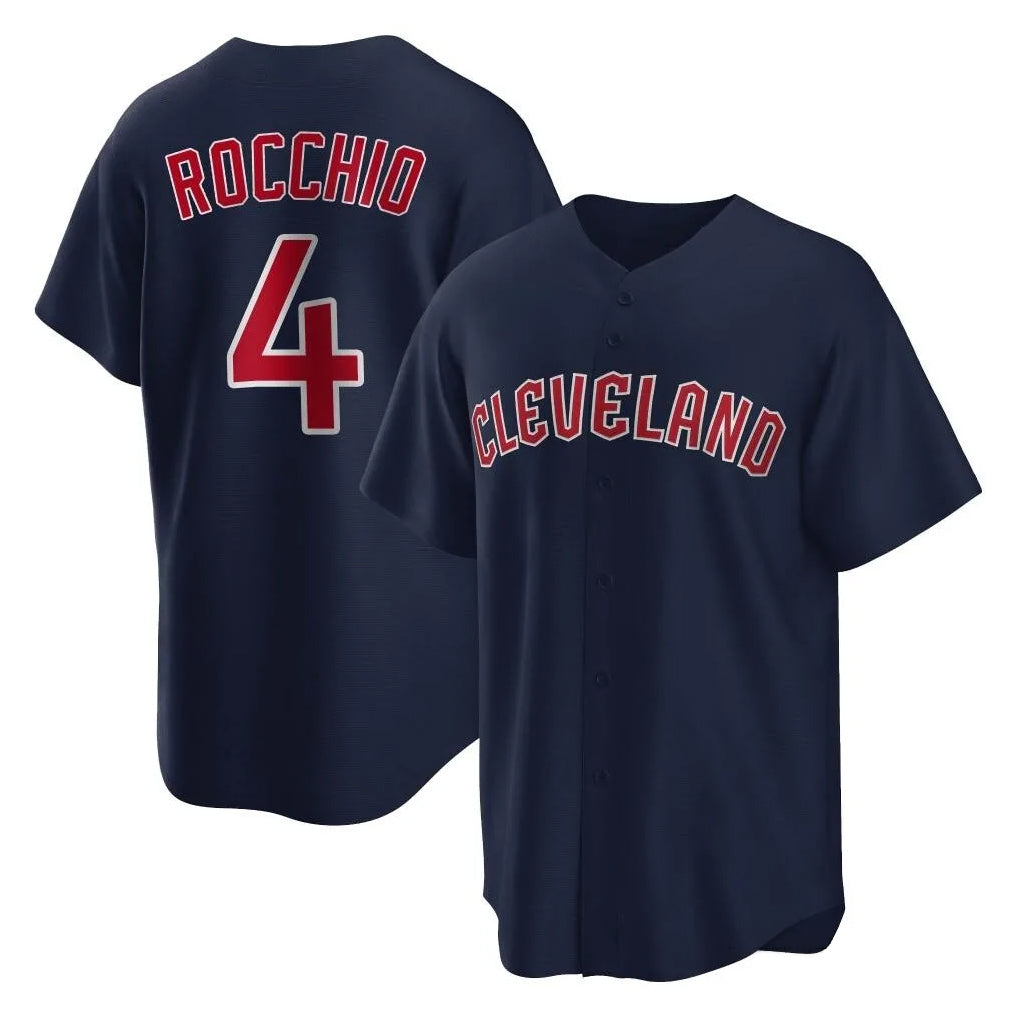 Fenge C.Guardians #4 Brayan Rocchio Player Navy Game Home Stitched Jerseys