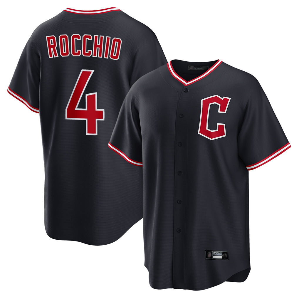 Fenge C.Guardians #4 Brayan Rocchio Player Navy Home Game Stitched Jerseys