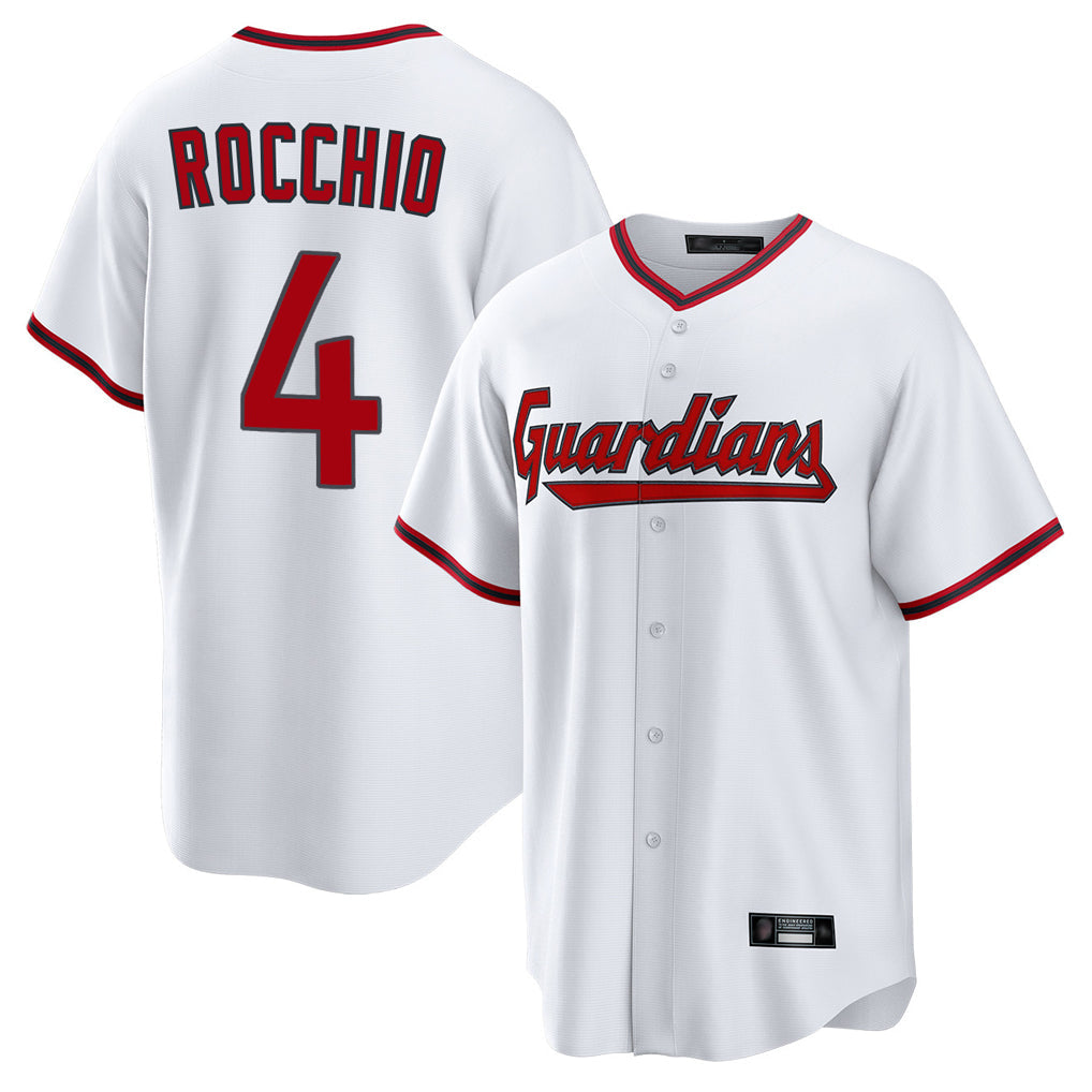 Fenge C.Guardians #4 Brayan Rocchio Player White Game Home Stitched Jerseys