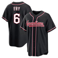 Fenge C.Guardians #6 David Fry Player Black Fashion Out Home Game Stitched Jerseys