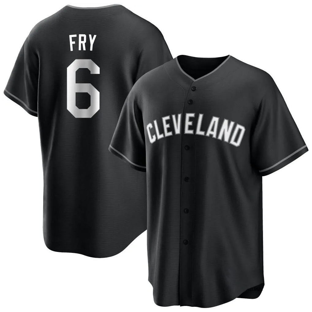 Fenge C.Guardians #6 David Fry Player Black Home Game Stitched Jerseys