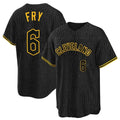 Fenge C.Guardians #6 David Fry Player Black Snake Skin City Home Game Stitched Jerseys