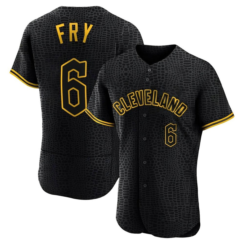Fenge C.Guardians #6 David Fry Player Black Snake Skin City Limited Elite Home Stitched Jerseys