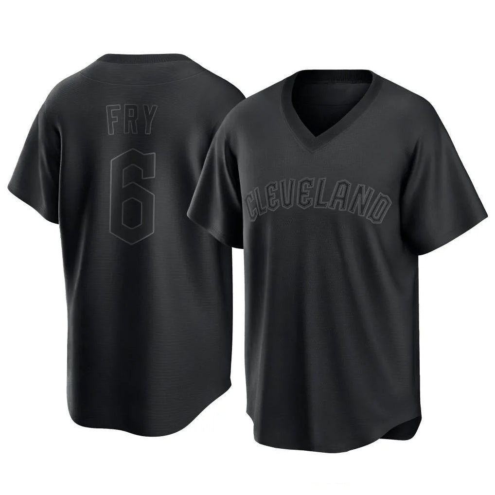 Fenge C.Guardians #6 David Fry Player Black T-shirt Home Game Stitched Jerseys