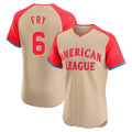 Fenge C.Guardians #6 David Fry Player Cream American League All-Star Limited Elite Home Stitched Jerseys