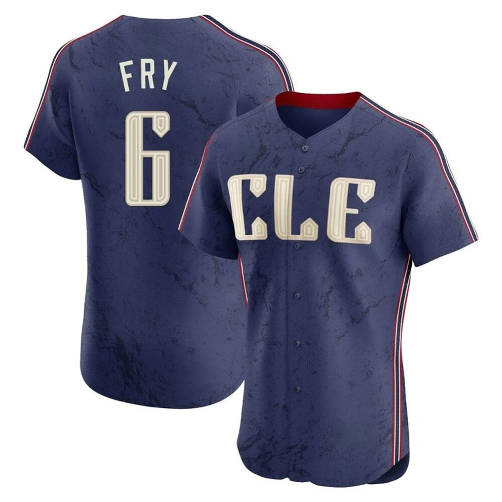 Fenge C.Guardians #6 David Fry Player Navy City Connect Limited Elite Home Stitched Jerseys