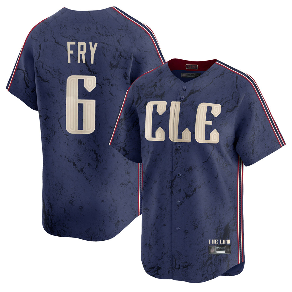 Fenge C.Guardians #6 David Fry Player Navy City Connect Limited Home Stitched Jerseys