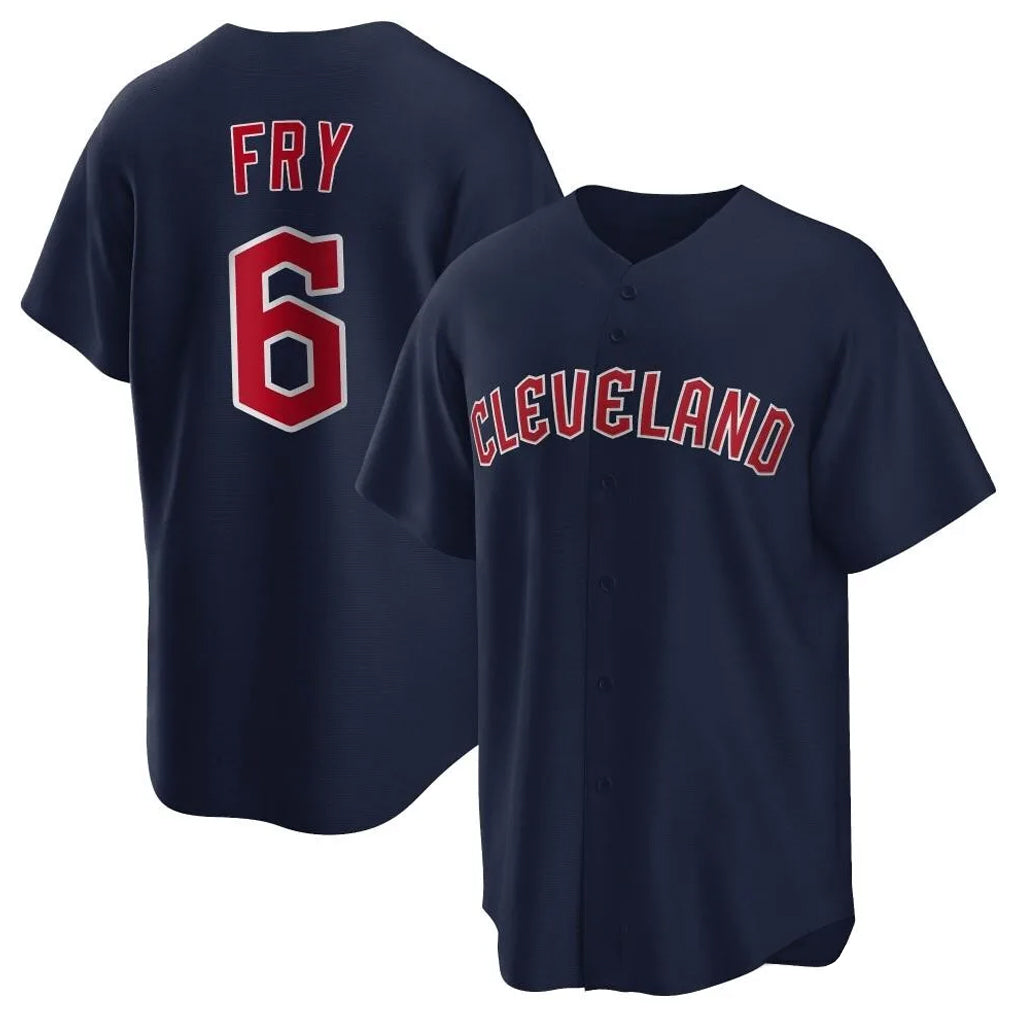 Fenge C.Guardians #6 David Fry Player Navy Game Home Stitched Jerseys