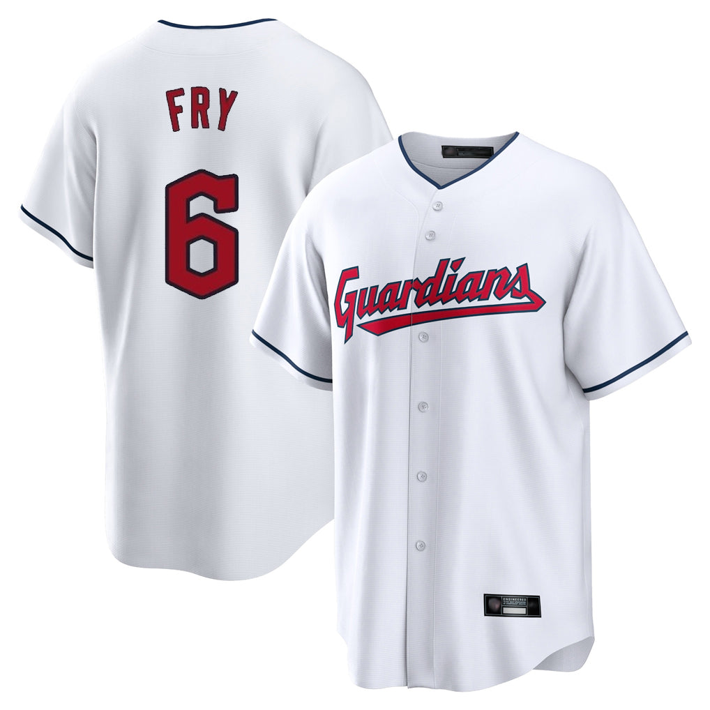 Fenge C.Guardians #6 David Fry Player White Home Game Stitched Jerseys
