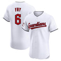 Fenge C.Guardians #6 David Fry Player White Limited Elite Home Stitched Jerseys