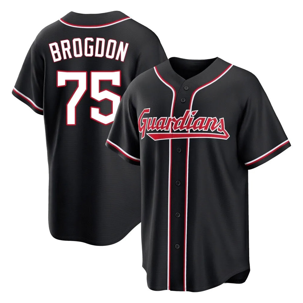 Fenge C.Guardians #75 Connor Brogdon Player Black Fashion Out Home Game Stitched Jerseys