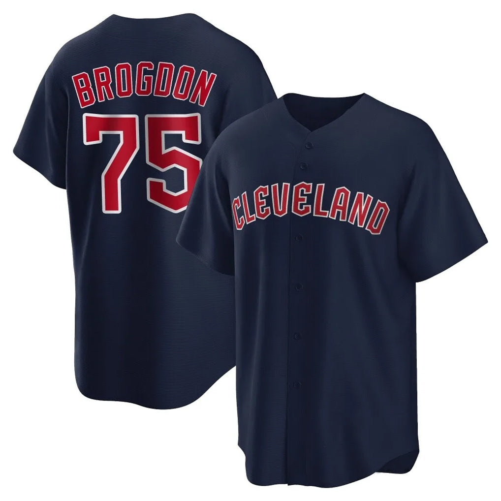 Fenge C.Guardians #75 Connor Brogdon Player Navy Game Home Stitched Jerseys