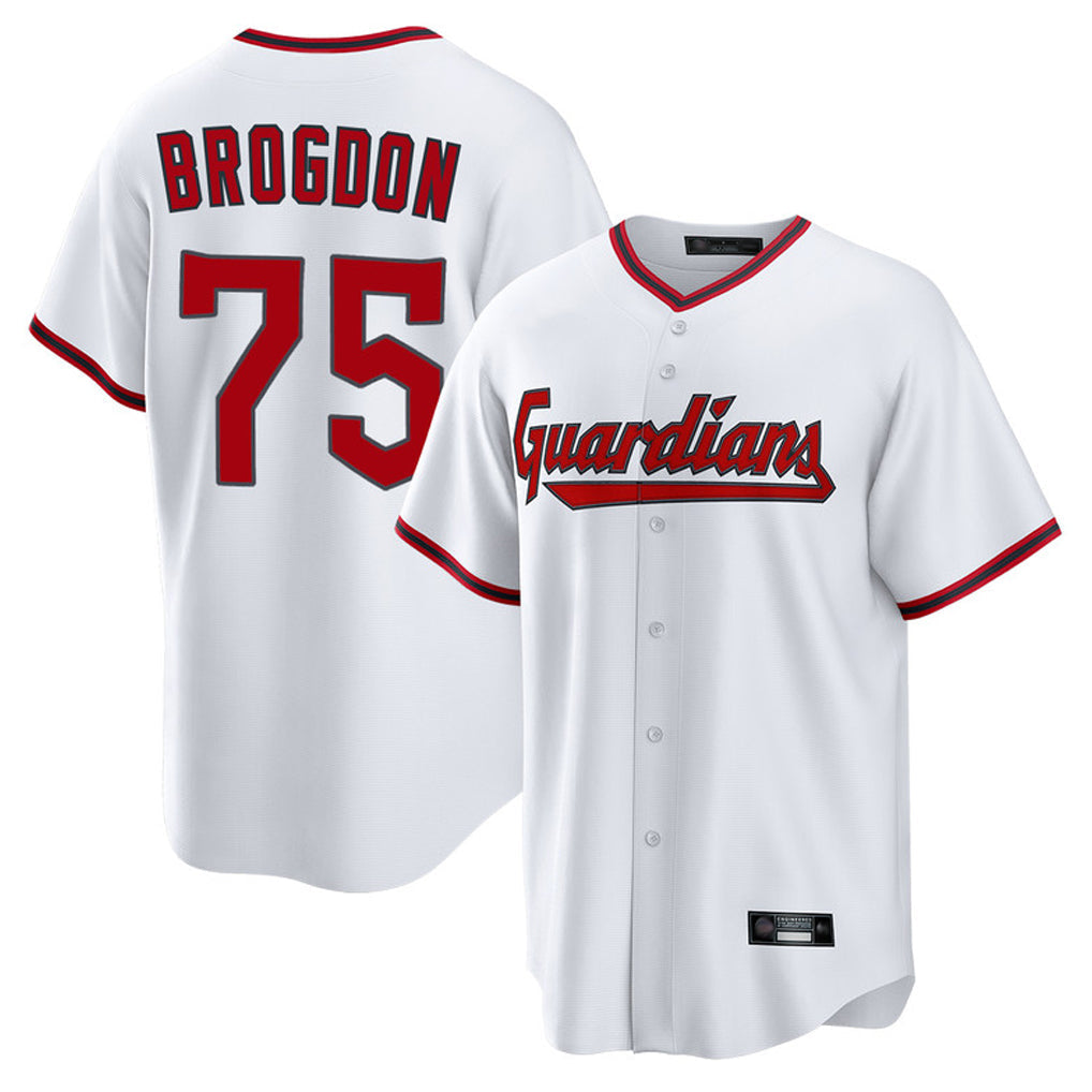 Fenge C.Guardians #75 Connor Brogdon Player White Game Home Stitched Jerseys