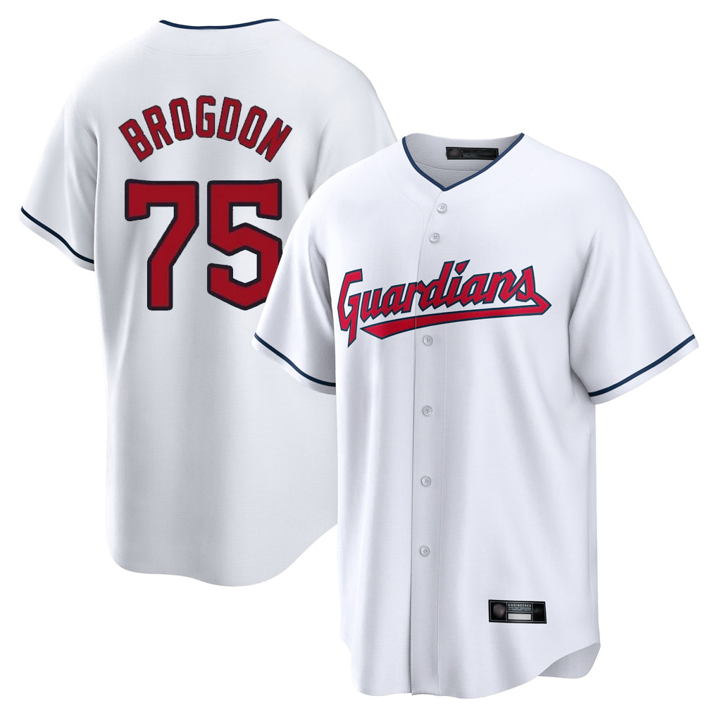 Fenge C.Guardians #75 Connor Brogdon Player White Home Game Stitched Jerseys