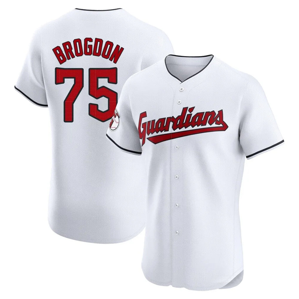 Fenge C.Guardians #75 Connor Brogdon Player White Limited Elite Home Stitched Jerseys