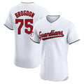 Fenge C.Guardians #75 Connor Brogdon Player White Limited Elite Home Stitched Jerseys