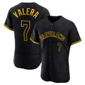 Fenge C.Guardians #7 George Valera Player Black Snake Skin City Limited Elite Home Stitched Jerseys