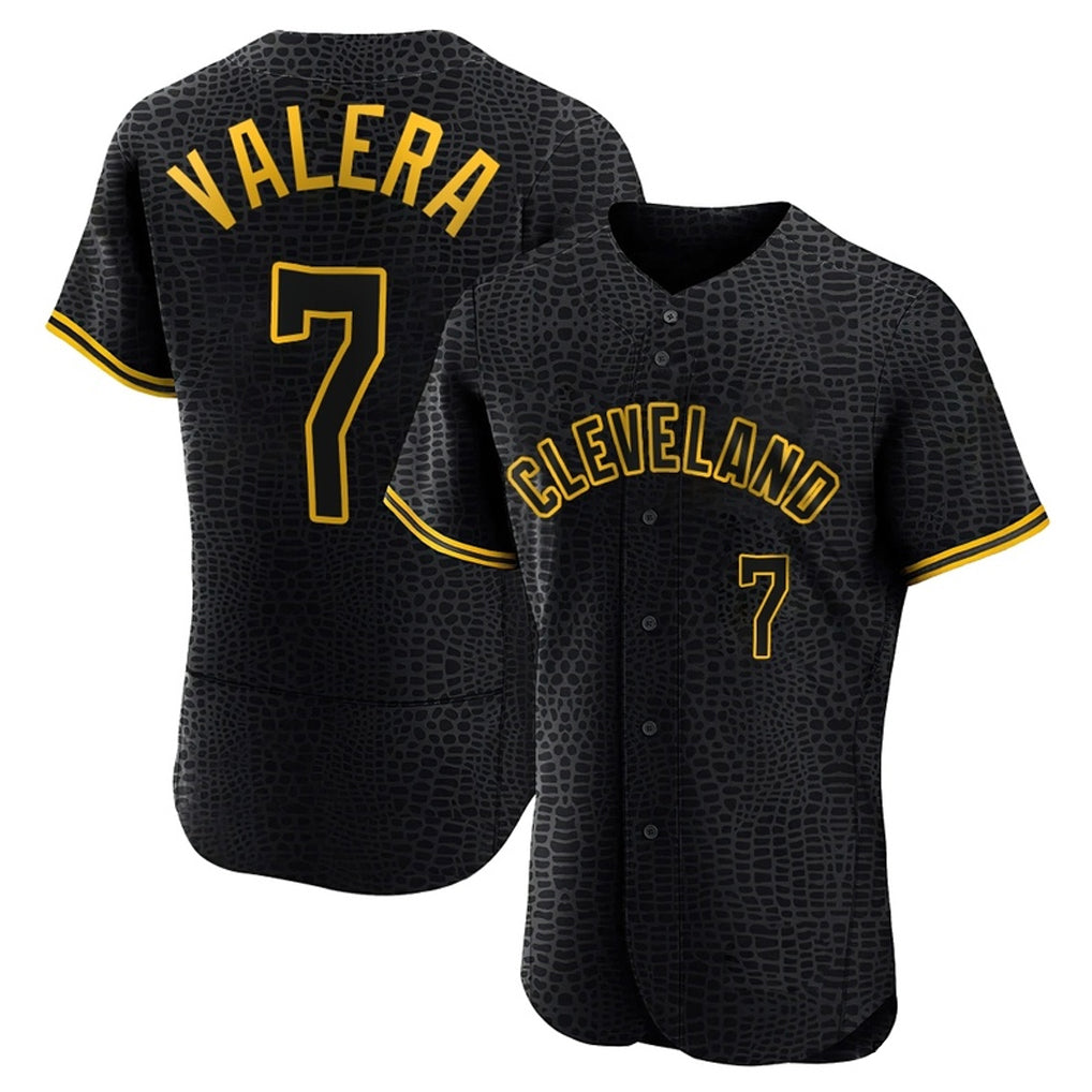 Fenge C.Guardians #7 George Valera Player Black Snake Skin City Limited Elite Home Stitched Jerseys