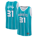 Fenge C.Hornets #31 Tidjane Salaun  Teal 2024  Draft Fast Break Player Jerseys - Icon Edition