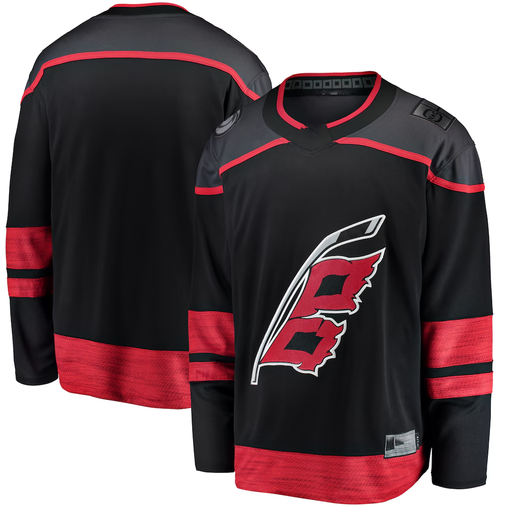 Fenge C.Hurricanes Black Home Breakaway Stitched Jerseys