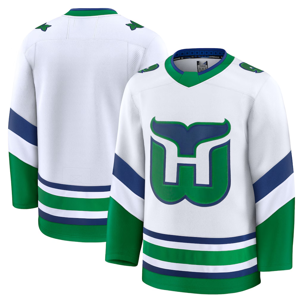 Fenge C.Hurricanes White Throwback Premium Stitched Jerseys