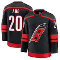 Fenge C.Hurricanes #20 Sebastian Aho Black Home Premium Stitched Jerseys