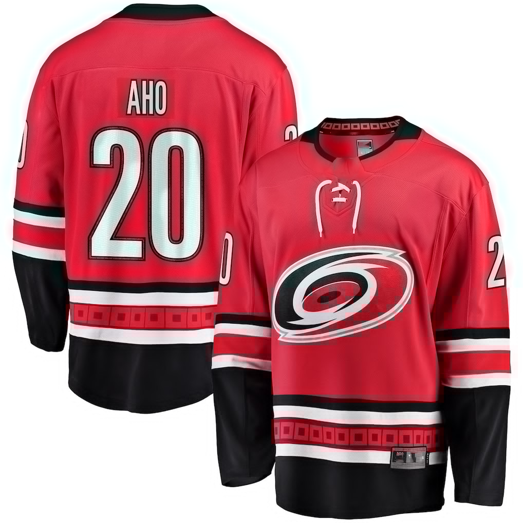 Fenge C.Hurricanes #20 Sebastian Aho Red Alternate Breakaway Player Stitched Jerseys