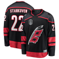 Fenge C.Hurricanes #22 Logan Stankoven Black 2026 Stanley Cup Final Home Breakaway Stitched Jerseys