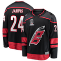 Fenge C.Hurricanes #24 Seth Jarvis Black 2026 Stanley Cup Champions Home Breakaway Stitched Jerseys