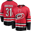 Fenge C.Hurricanes #31 Frederik Andersen Red Alternate Breakaway Player Stitched Jerseys