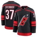 Fenge C.Hurricanes #37 Andrei Svechnikov Black Home Premium Stitched Jerseys