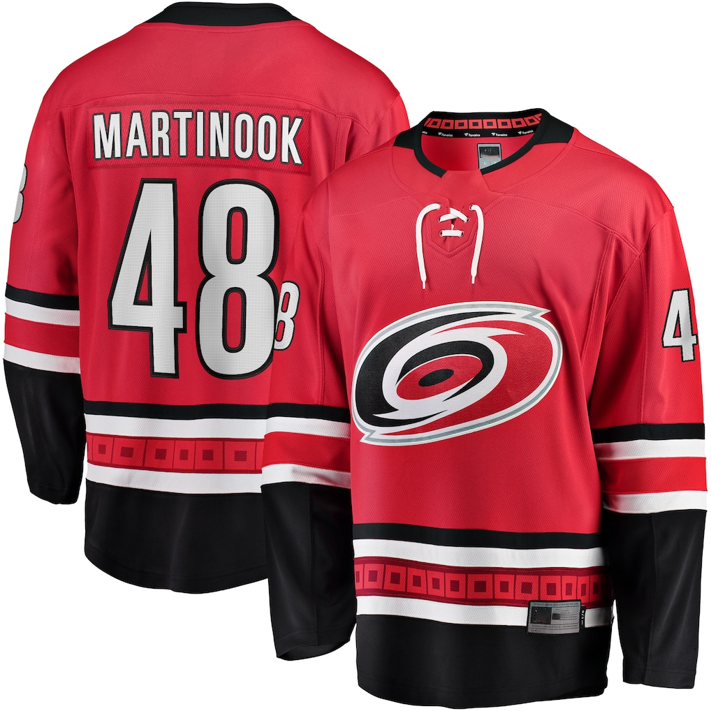 Fenge C.Hurricanes #48 Jordan Martinook Red Alternate Breakaway Player Stitched Jerseys
