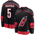 Fenge C.Hurricanes #5 Jalen Chatfield Black Home Premier Breakaway Player Stitched Jerseys