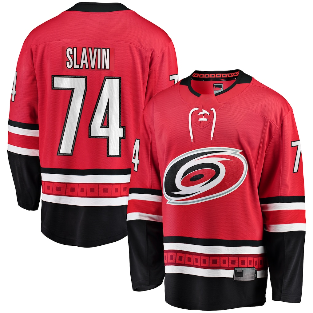 Fenge C.Hurricanes #74 Jaccob Slavin Red Alternate Breakaway Player Stitched Jerseys