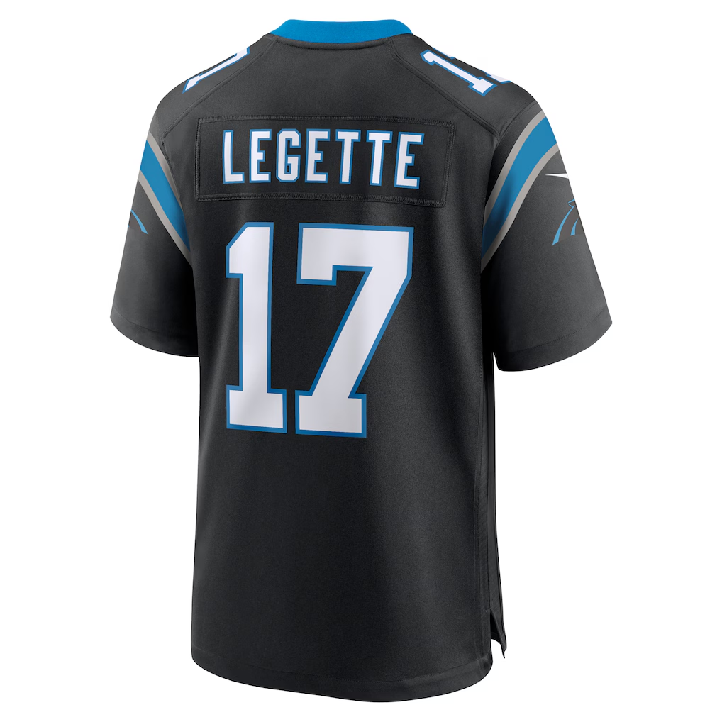 Fenge C.Panthers #17 Xavier Legette Black Team Game Player Stitched Jerseys