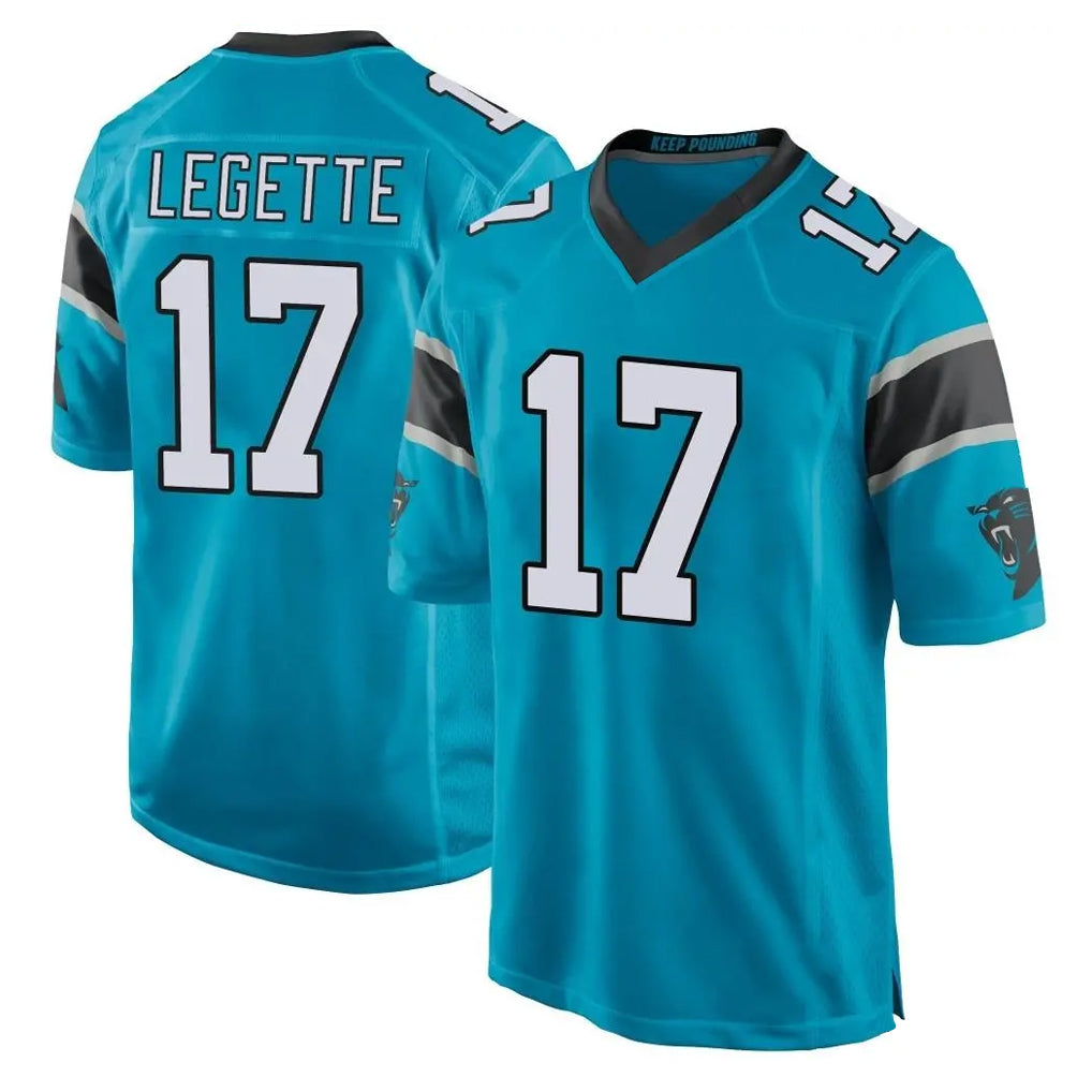 Fenge C.Panthers #17 Xavier Legette Player Blue Game Stitched Jerseys