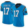 Fenge C.Panthers #17 Xavier Legette Player Blue Vapor F.U.S.E. Limited Stitched Jerseys