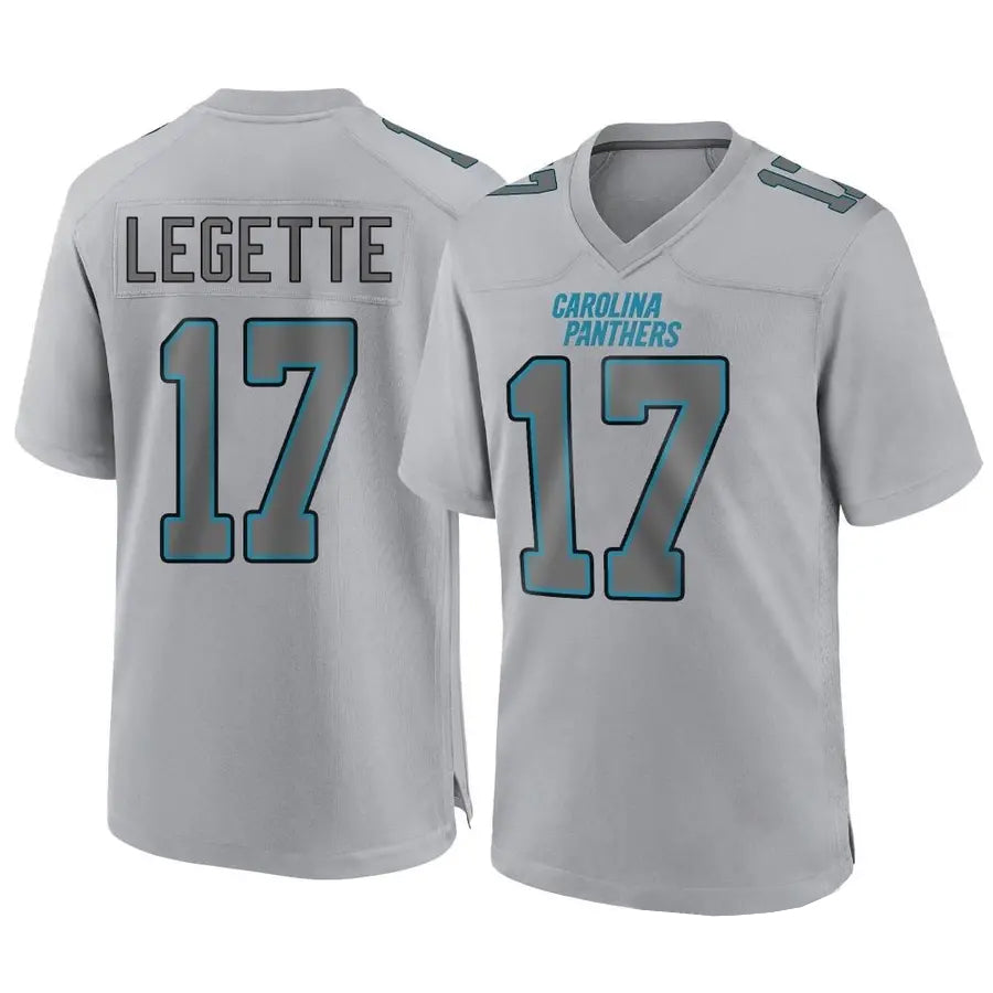 Fenge C.Panthers #17 Xavier Legette Player Grey Atmosphere Fashion Stitched  Jerseys