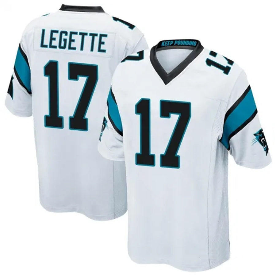 Fenge C.Panthers #17 Xavier Legette Player White Home Game Stitched Jerseys