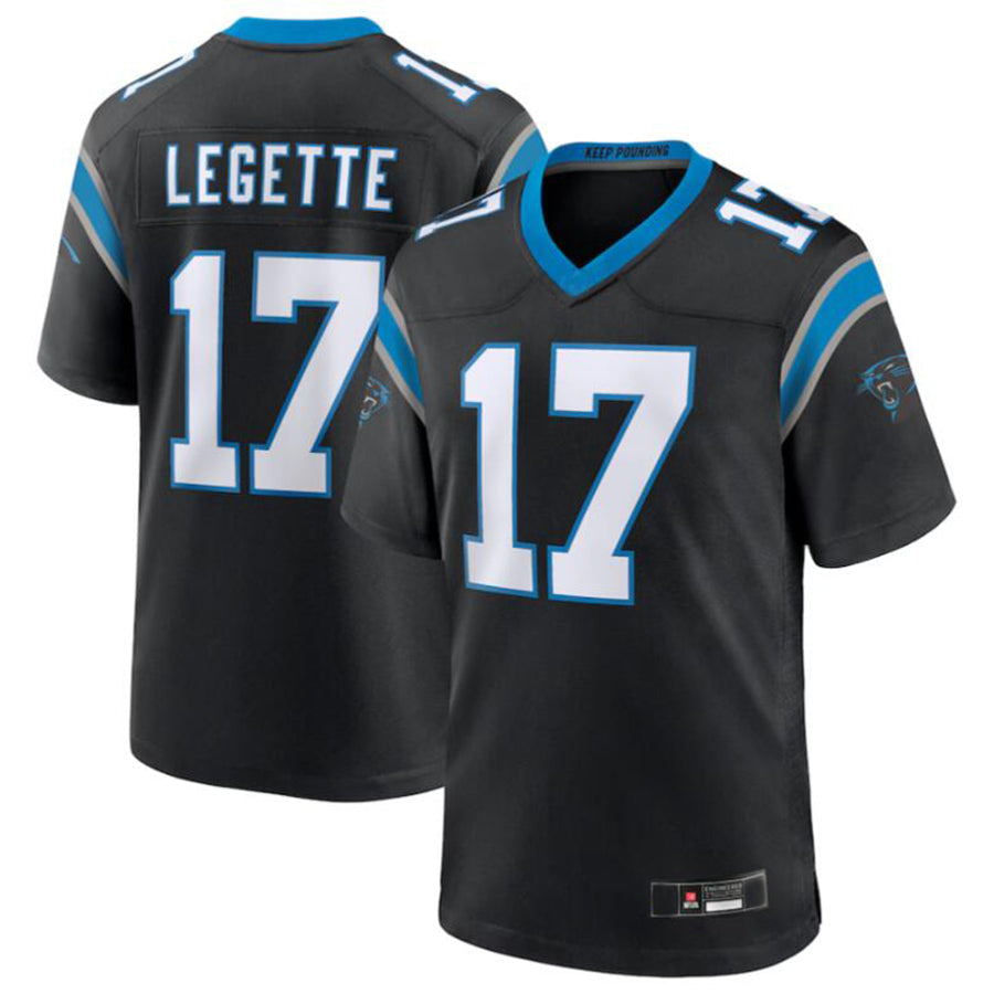 Fenge C.Panthers #17 Xavier Legette Black 2024 First Round Pick Game Player Jersey American Stitched  Jerseys