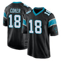 Fenge C.Panthers #18 Jalen Coker Player Black Game Stitched Jerseys