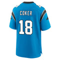 Fenge C.Panthers #18 Jalen Coker Player Blue Home Game Stitched Jerseys