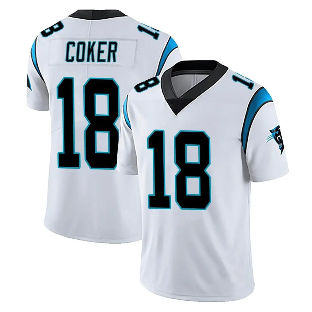 Fenge C.Panthers #18 Jalen Coker Player White Vapor Untouchable Limited Game Stitched Jerseys