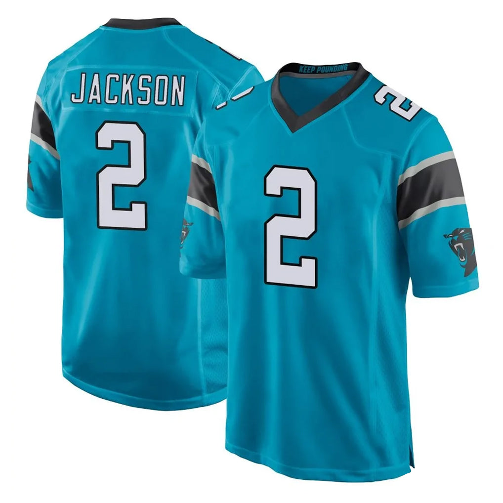 Fenge C.Panthers #2 Mike Jackson Player Blue Game Stitched Jerseys