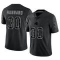 Fenge C.Panthers #30 Chuba Hubbard Player Black Limited Reflective Stitched Jerseys