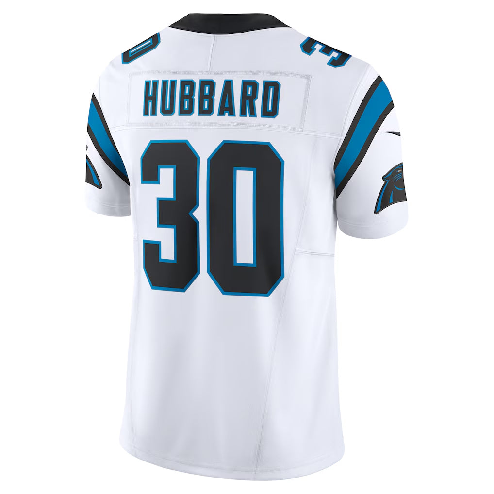 Fenge C.Panthers #30 Chuba Hubbard Player White Vapor F.U.S.E. Limited Stitched Jerseys