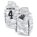 Fenge C.Panthers #4 Tetairoa McMillan Player Arctic Camo Salute to Service Limited Hoodies Stitched Jerseys